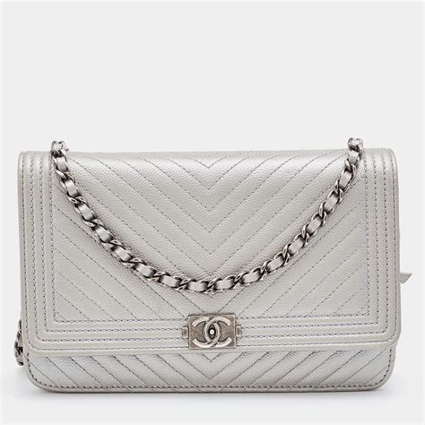 chanel boy chevron wallet on chain price|Chanel classic wallet on chain.